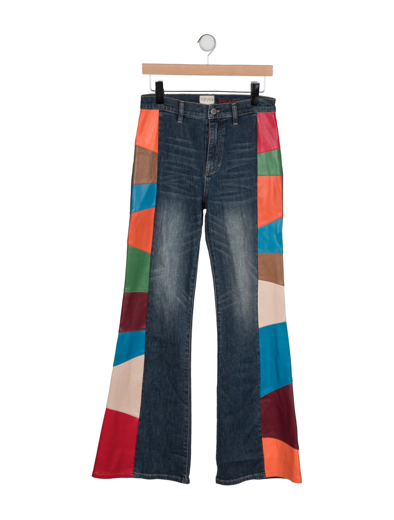 Alice + Olivia Mid-Rise Wide Leg Jeans