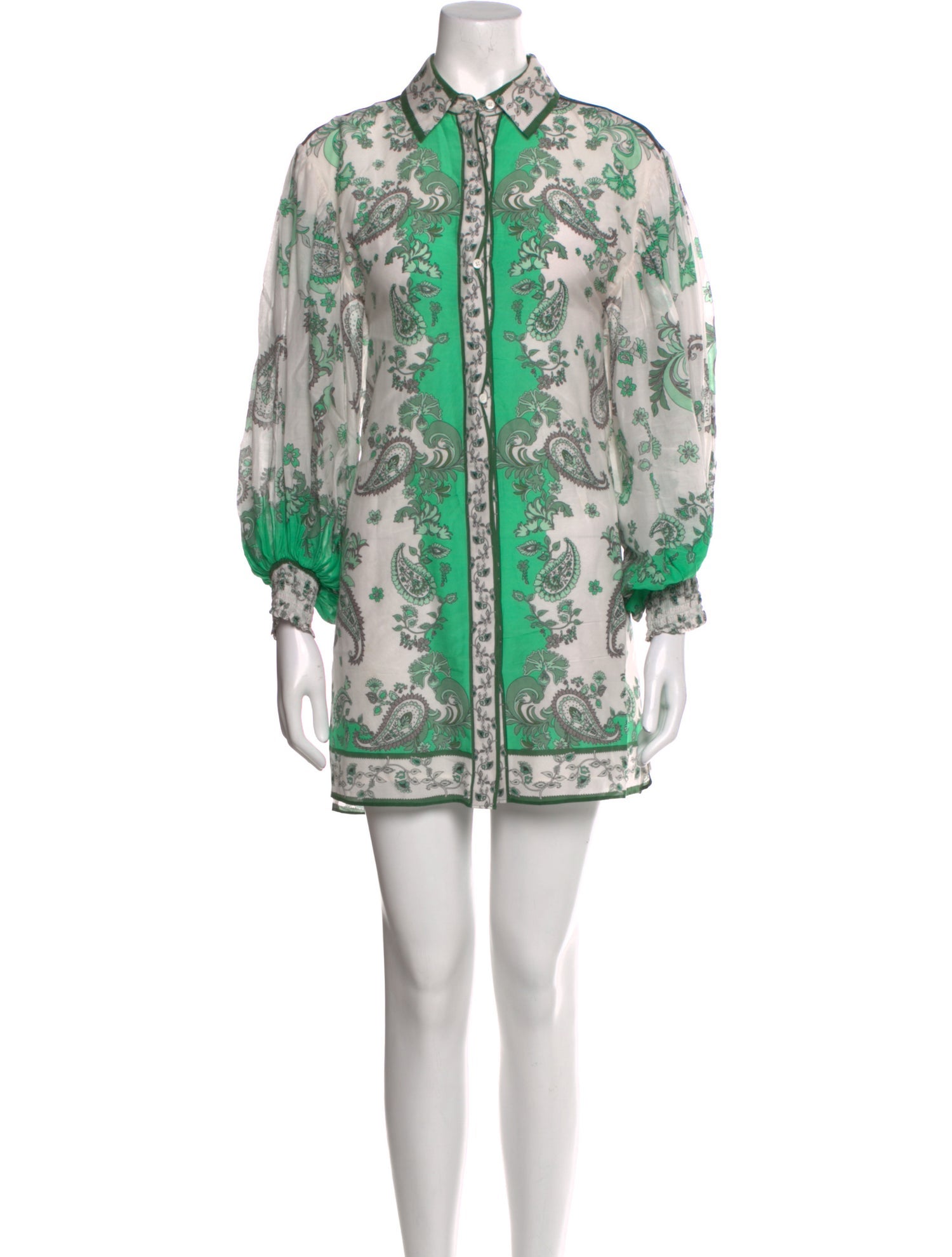 Alice + Olivia Paisley Print Long Sleeve Tunic