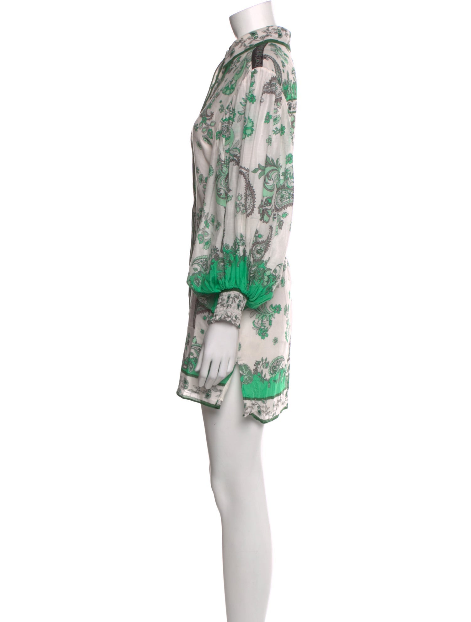 Alice + Olivia Paisley Print Long Sleeve Tunic