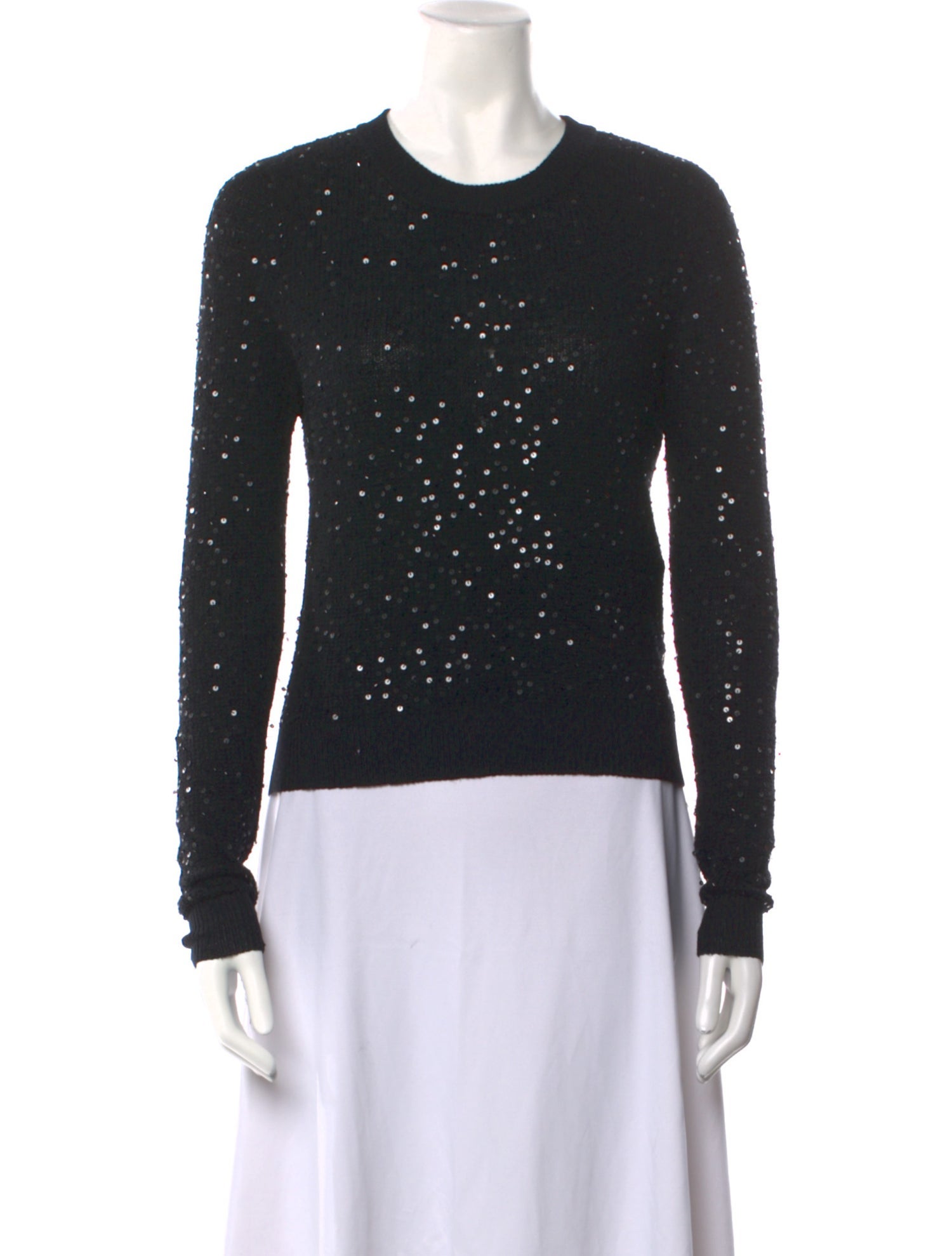 Alice + Olivia Merino Wool Crew Neck Sweatshirt