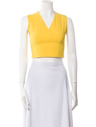 Alice + Olivia V-Neck Sleeveless Crop Top