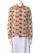 Alice + Olivia Silk Printed Button-Up Top
