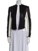 Alice + Olivia Lamb Leather Striped Jacket