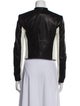 Alice + Olivia Lamb Leather Striped Jacket