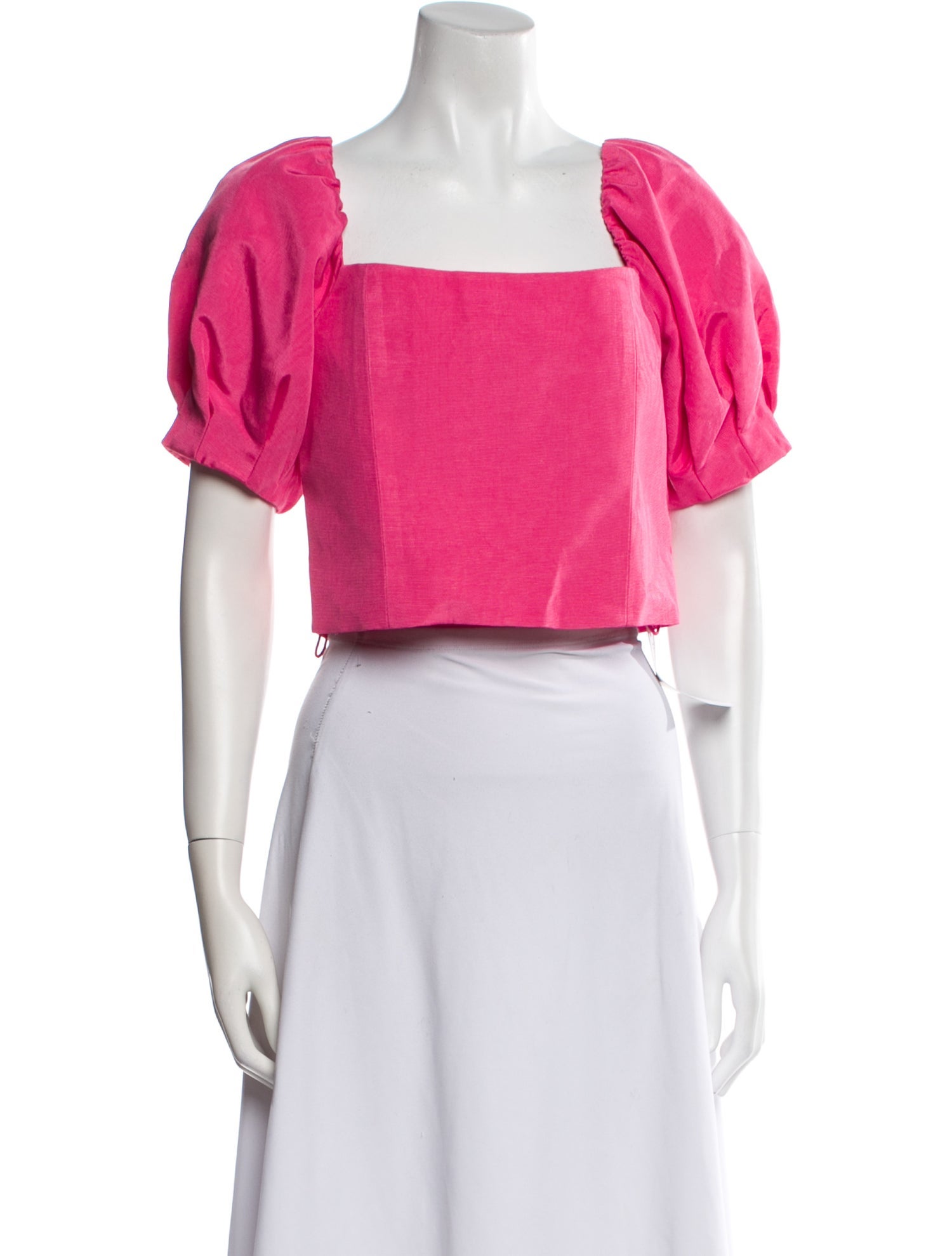 Alice + Olivia Square Neckline Short Sleeve Crop Top w/ Tags