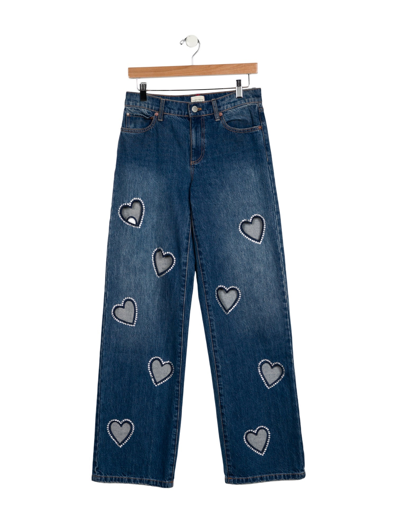 Alice + Olivia Mid-Rise Wide Leg Jeans