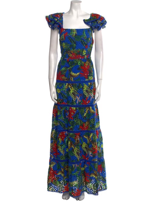 Alice + Olivia Floral Print Long Dress