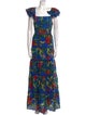 Alice + Olivia Floral Print Long Dress