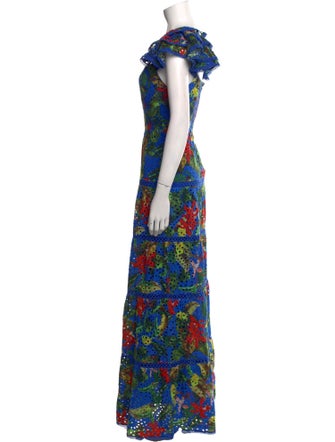 Alice + Olivia Floral Print Long Dress