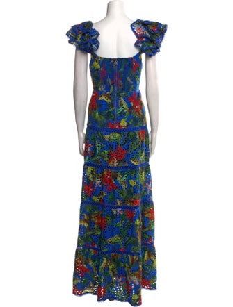 Alice + Olivia Floral Print Long Dress