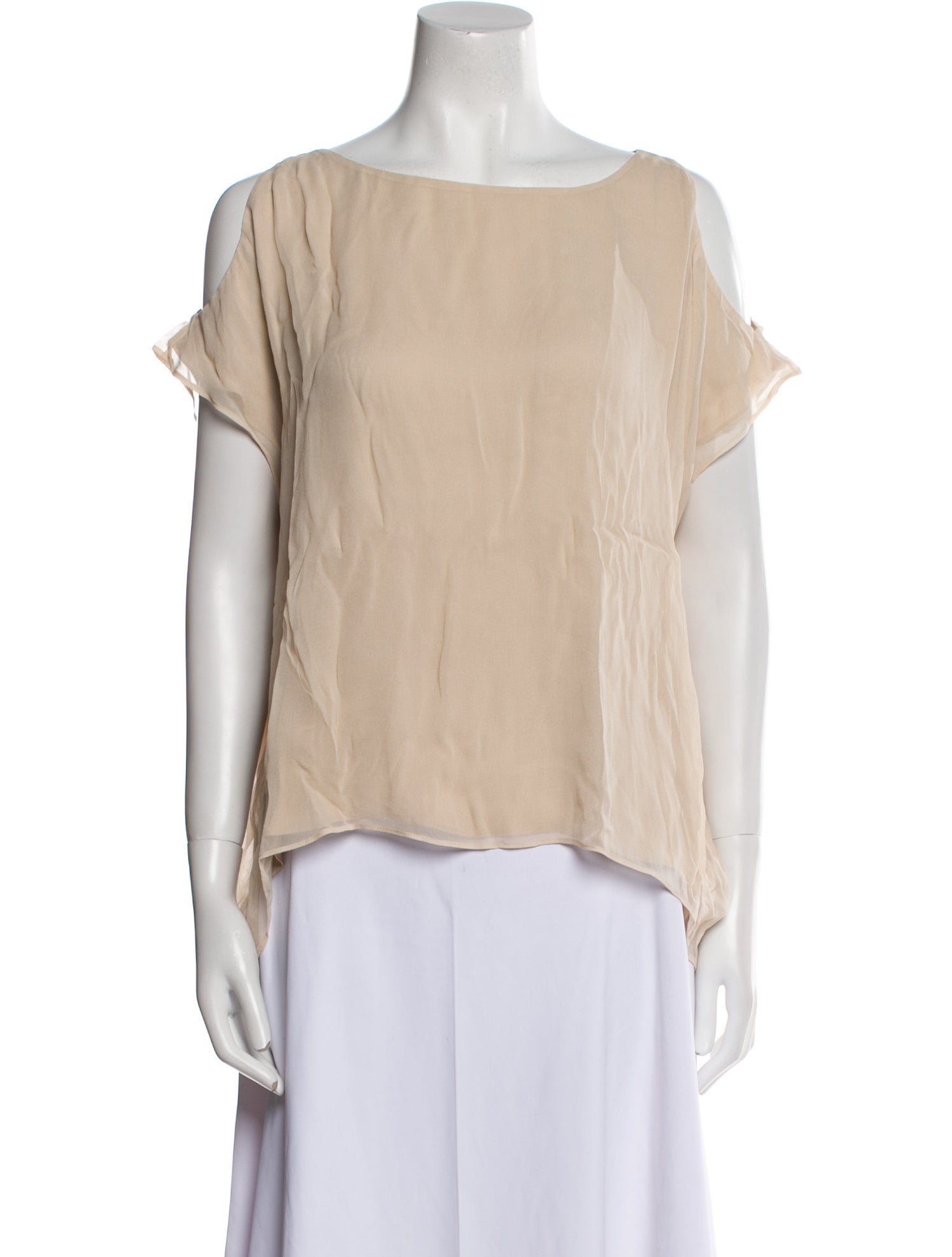 Alice + Olivia Silk Bateau Neckline Blouse
