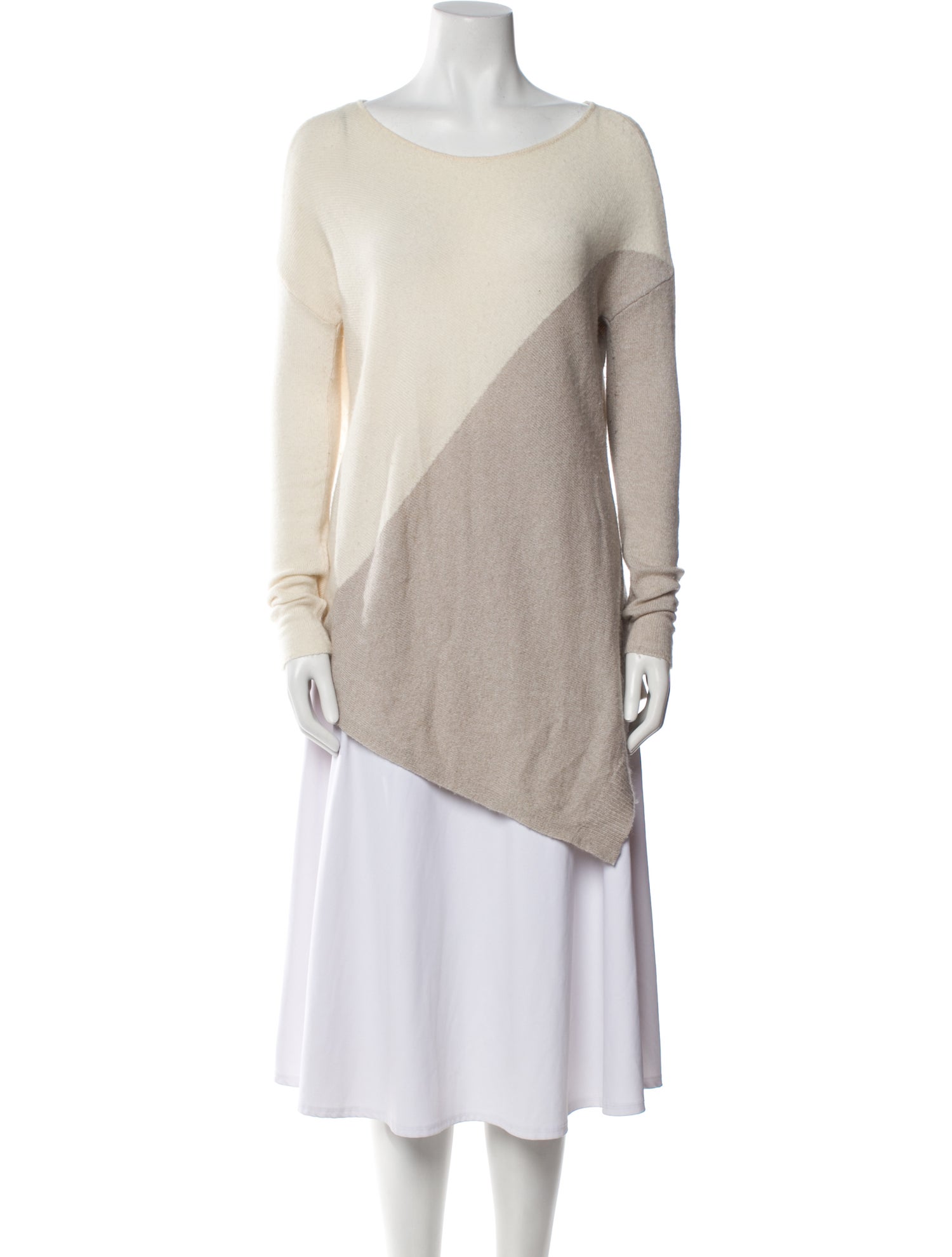 Alice + Olivia Wool Colorblock Pattern Sweater