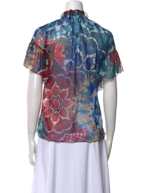 Alice + Olivia Printed Mock Neck Top