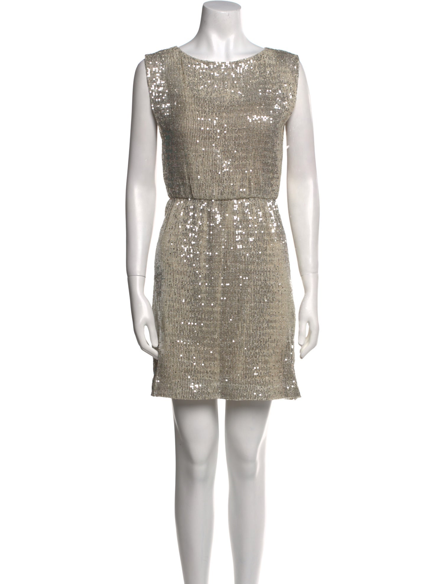 Alice + Olivia Bateau Neckline Mini Dress