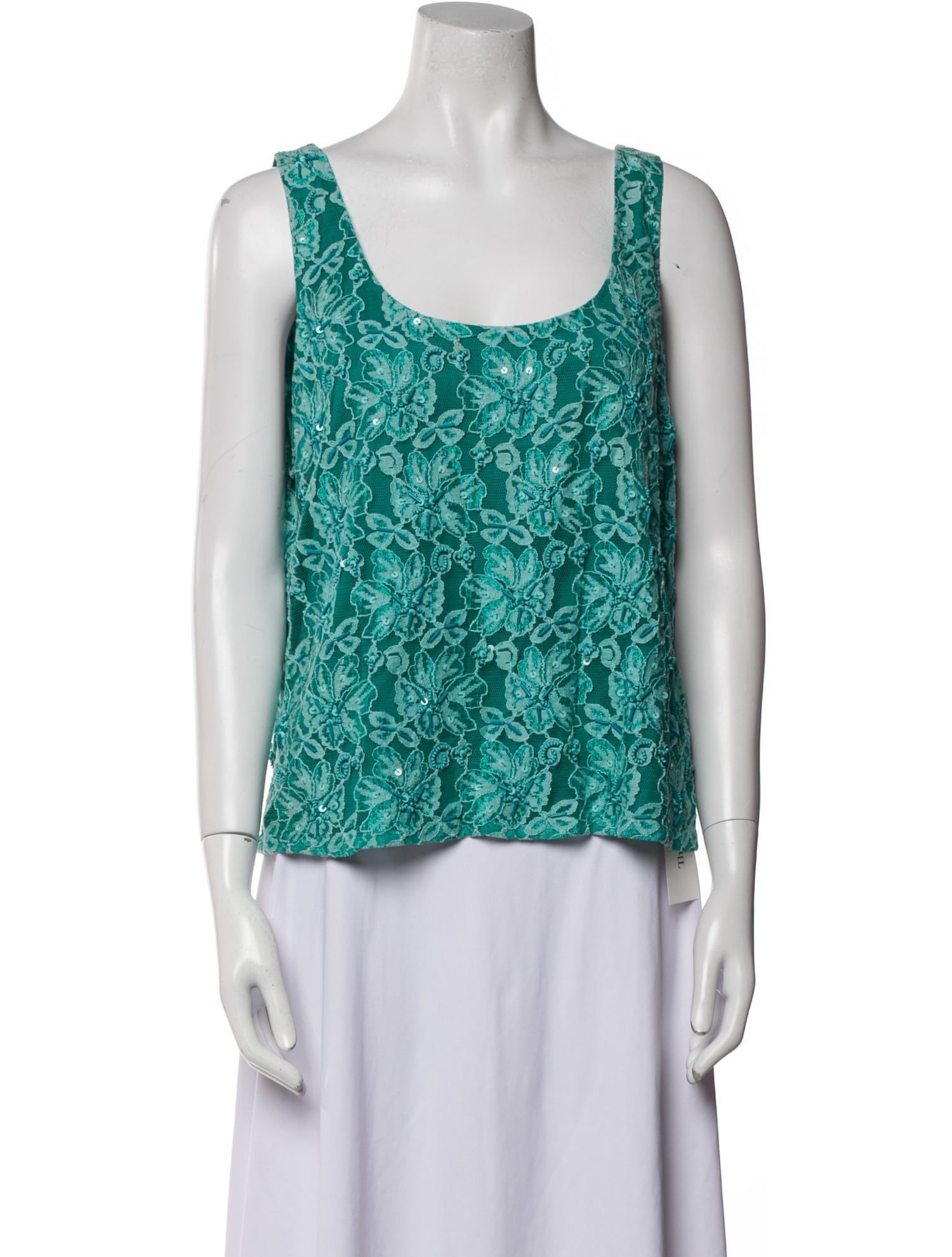 Alice + Olivia Floral Print Scoop Neck Top