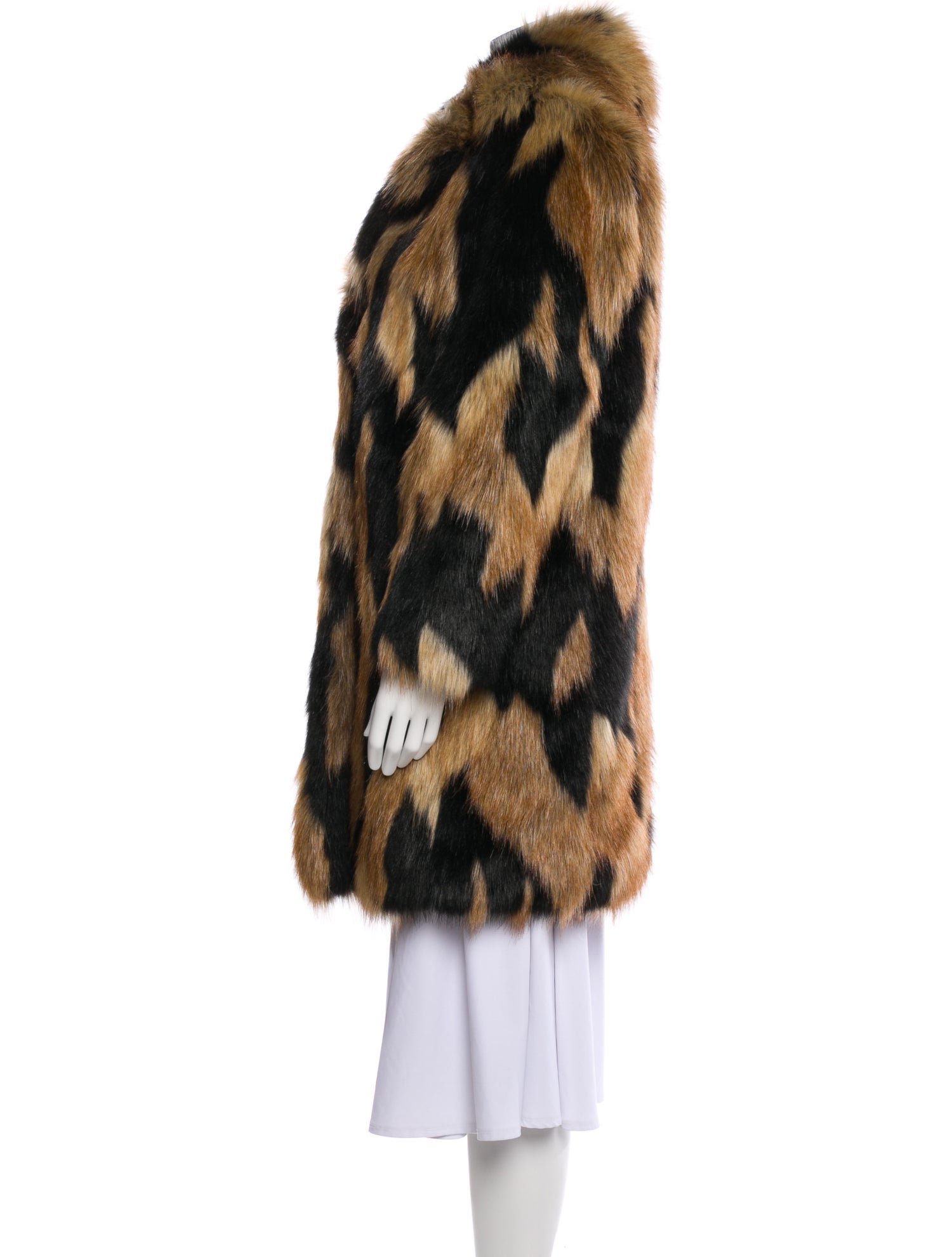 Alice + Olivia Animal Print Faux Fur Coat