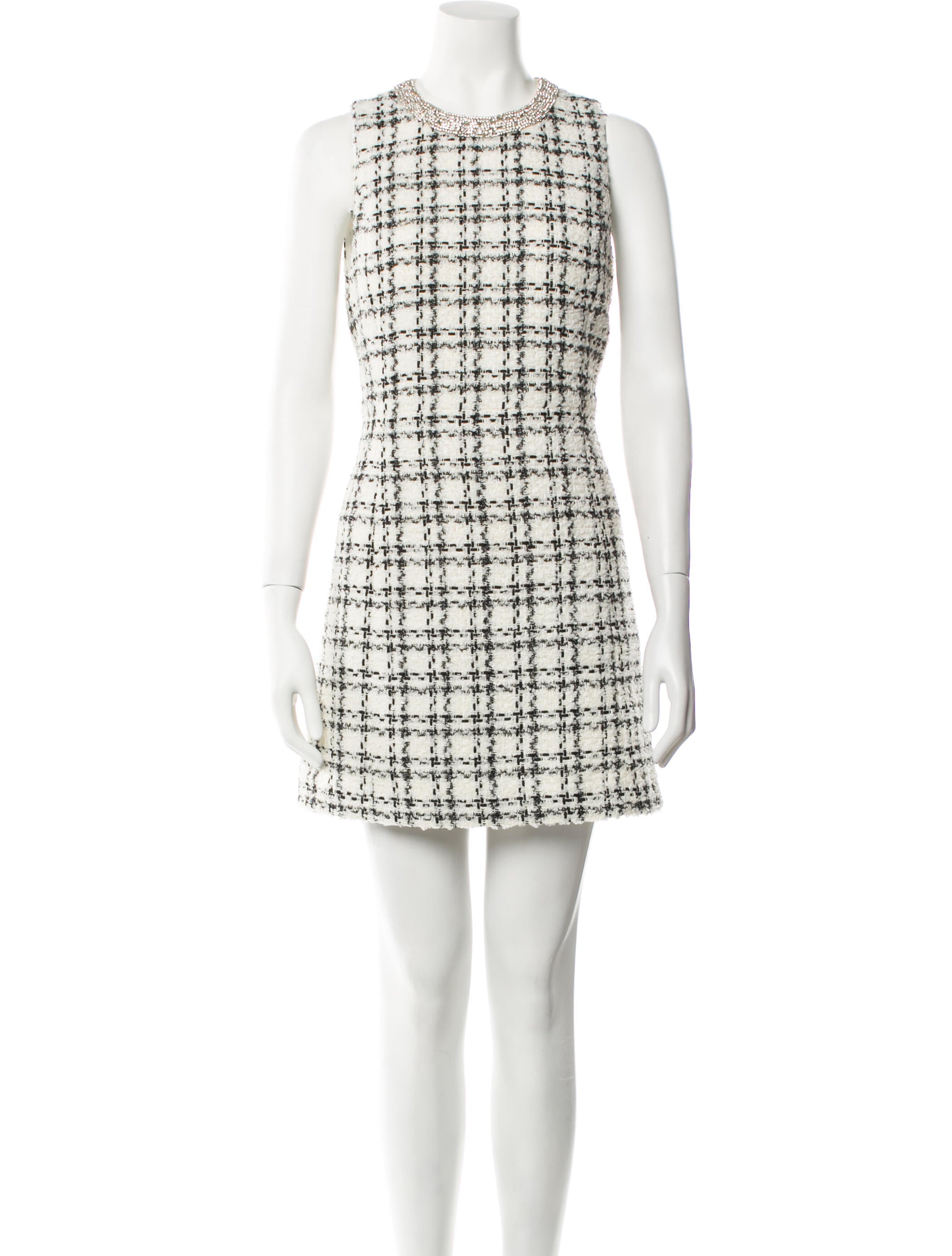 Alice + Olivia Plaid Print Mini Dress