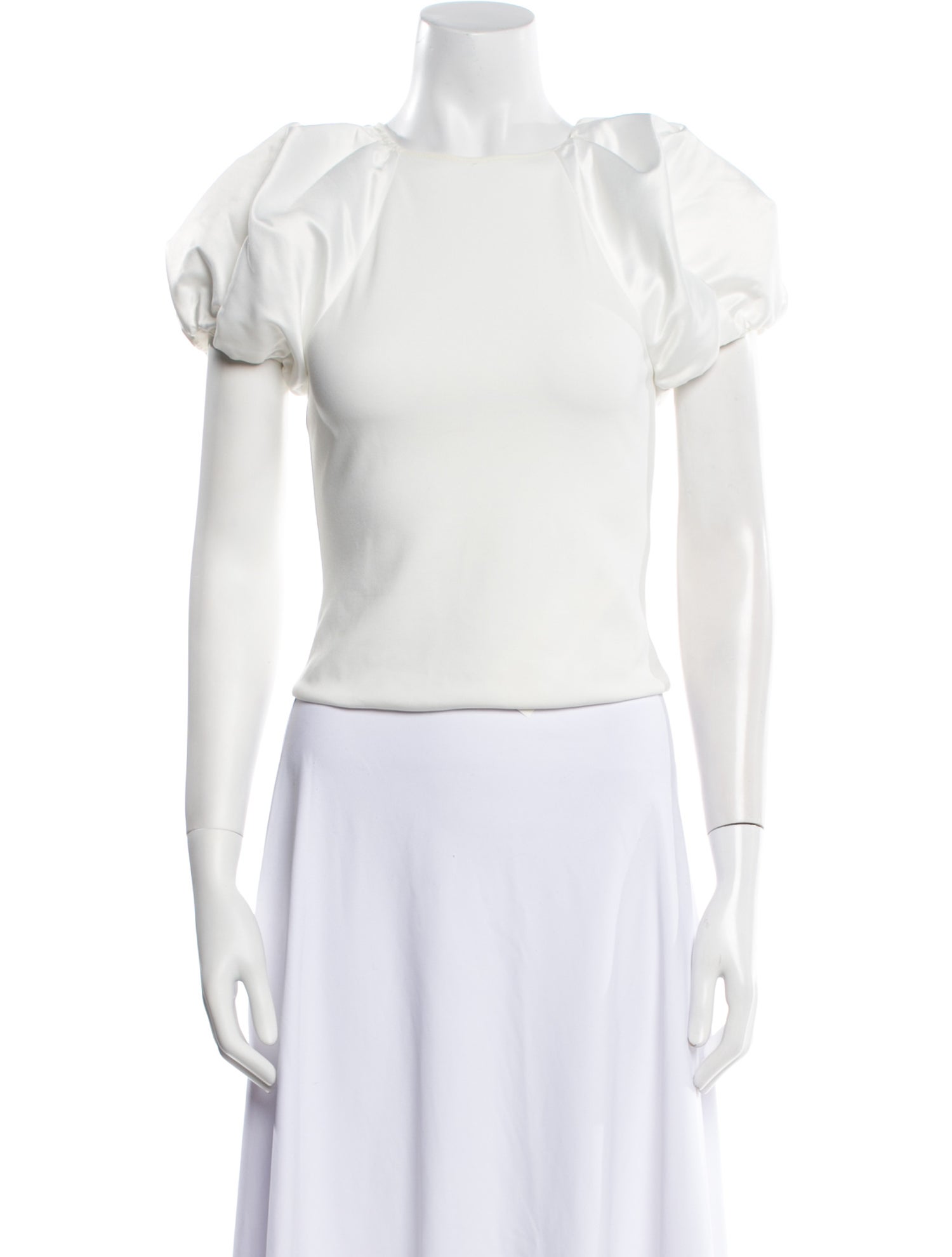 Alice + Olivia Crew Neck Short Sleeve Crop Top