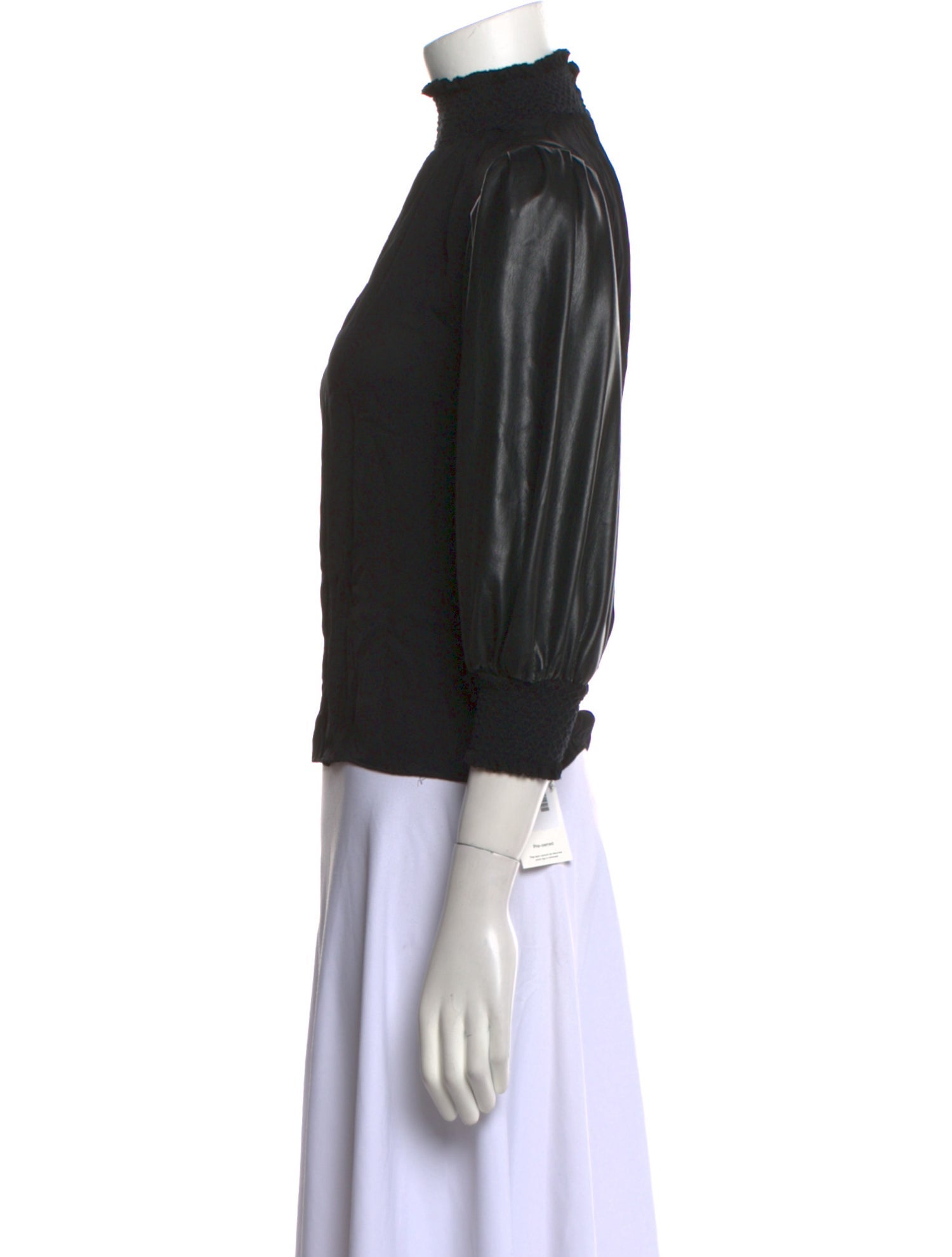 Alice + Olivia Mock Neck Three-Quarter Sleeve Top