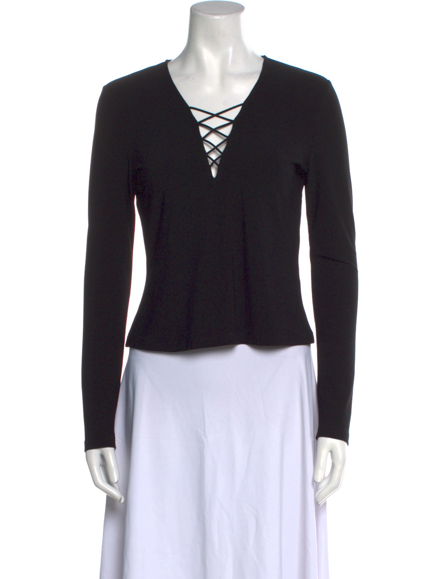 Alice + Olivia V-Neck Long Sleeve Top