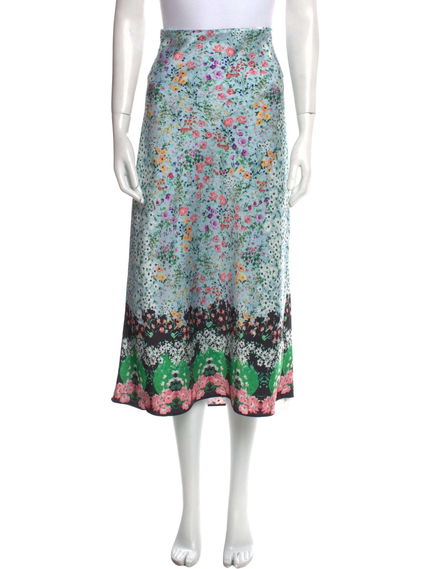 Alice + Olivia Floral Print Midi Length Skirt