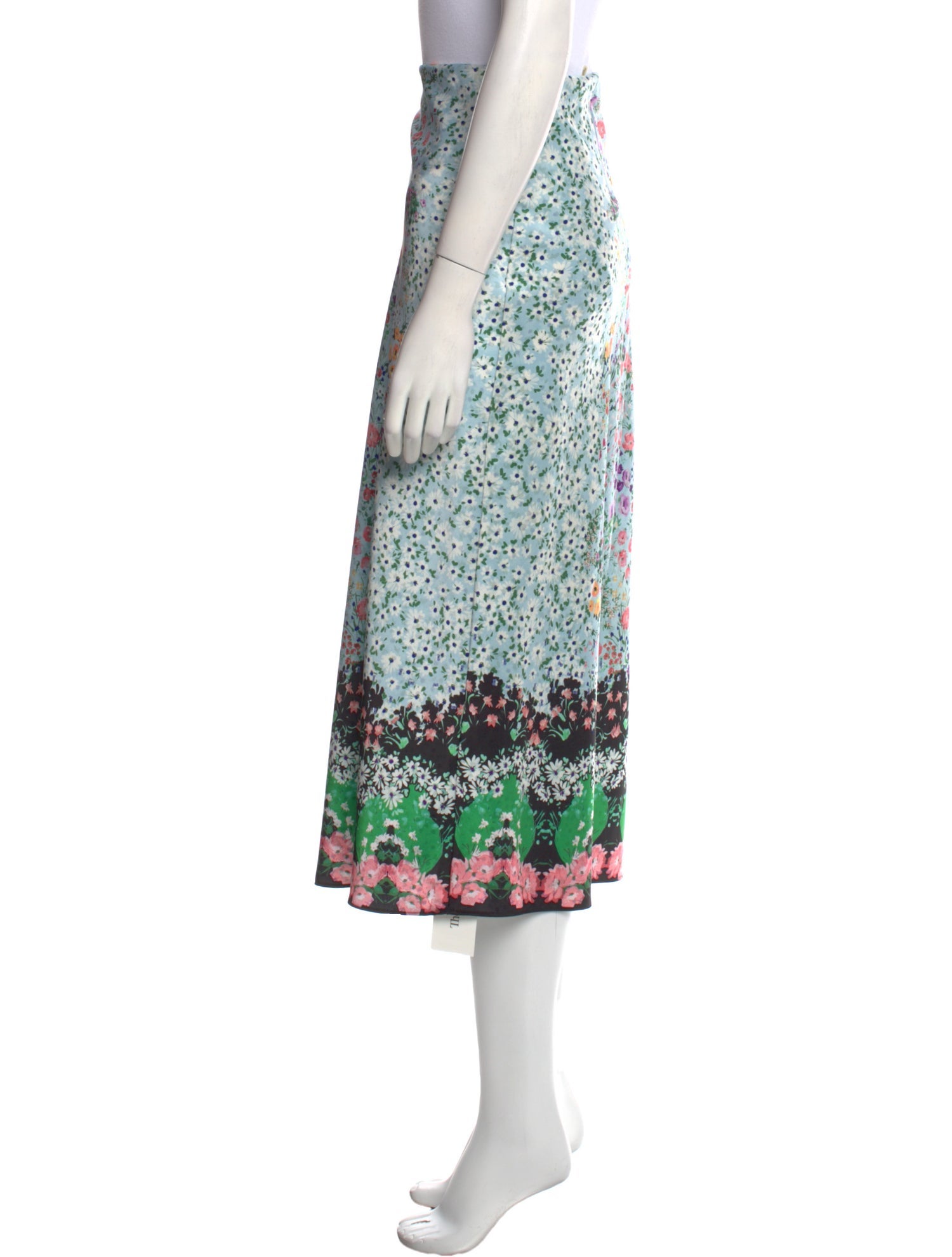 Alice + Olivia Floral Print Midi Length Skirt