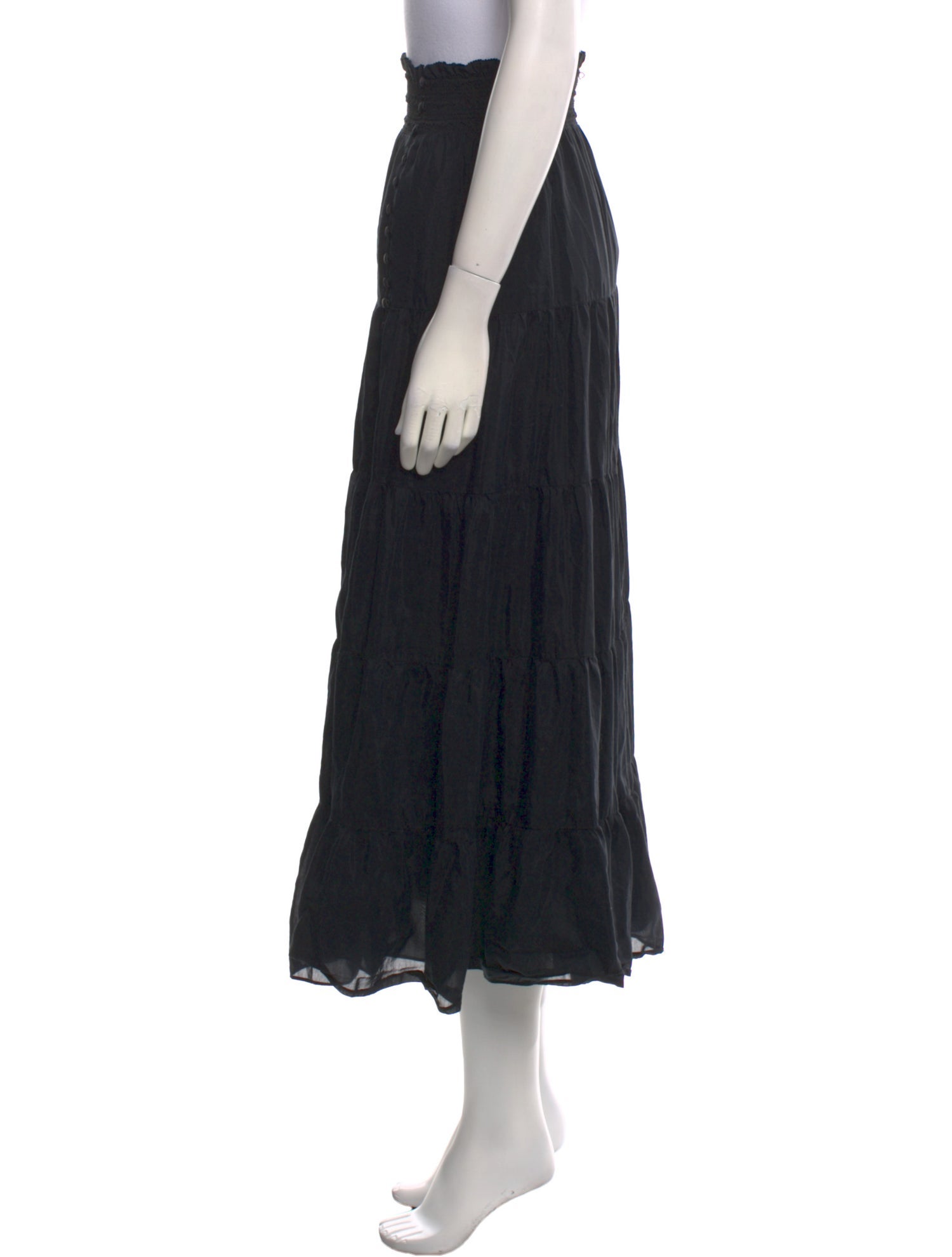 Alice + Olivia Ruffle Embellishment Midi Length Skirt