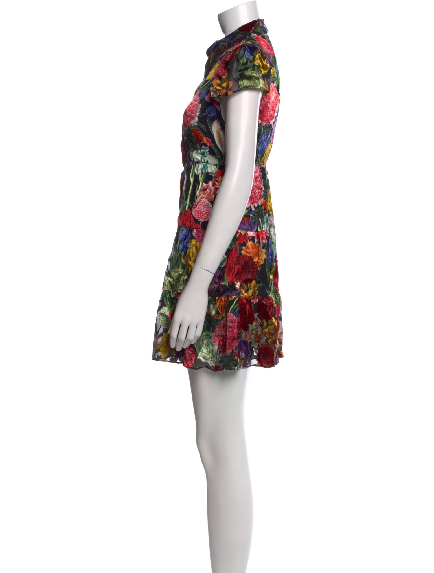 Alice + Olivia Floral Print Mini Dress