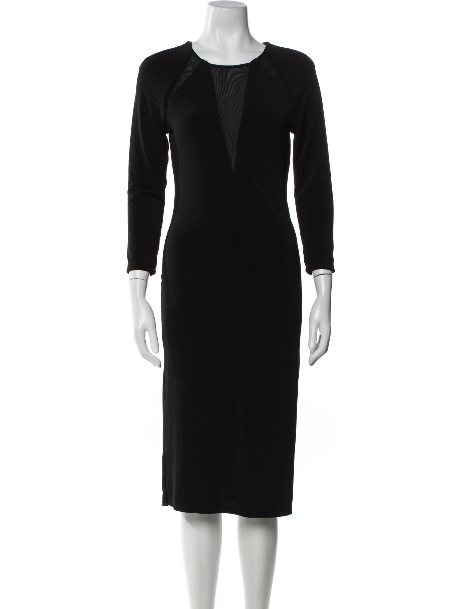 Alice + Olivia Crew Neck Midi Length Dress