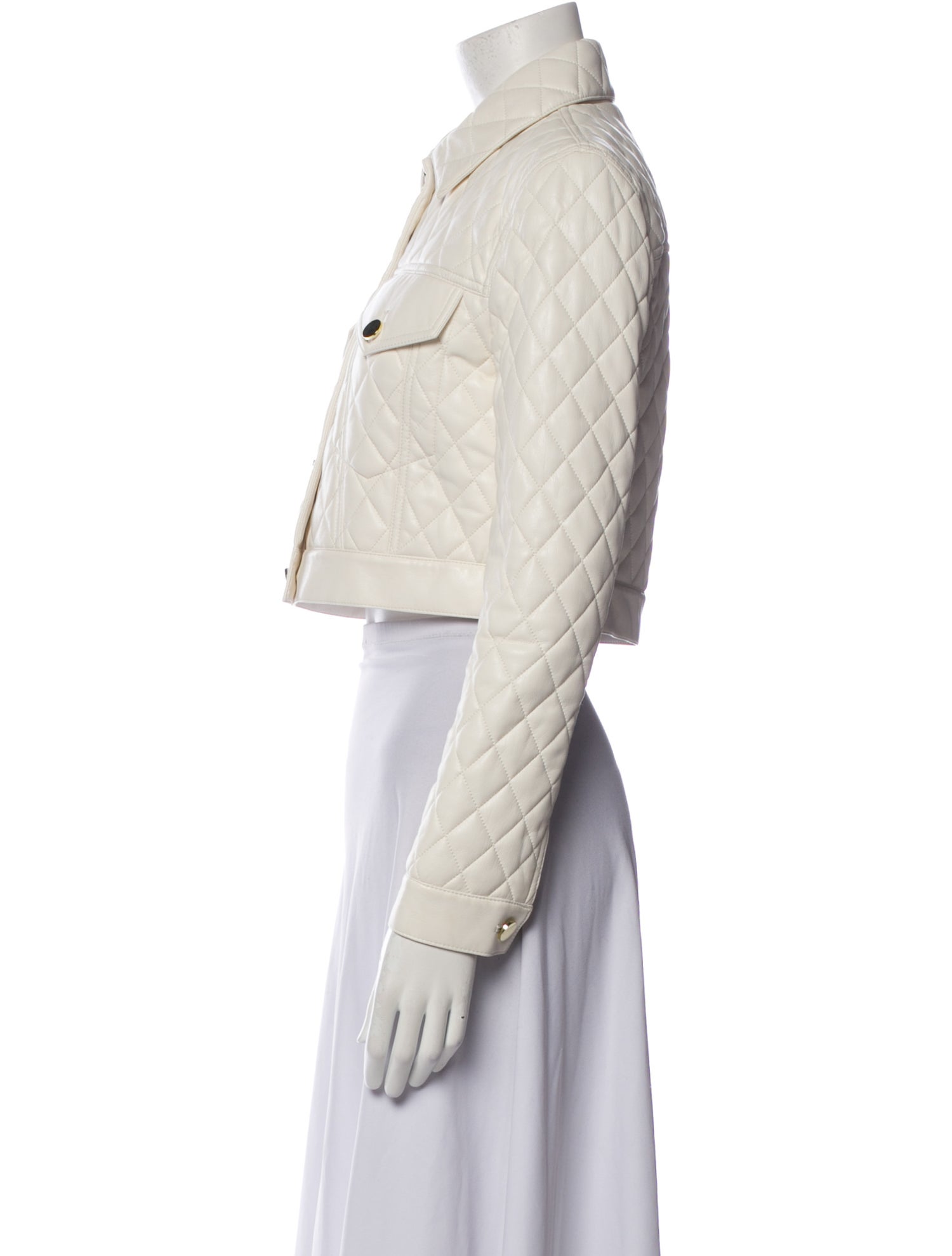 Alice + Olivia Faux Leather Denim Jacket