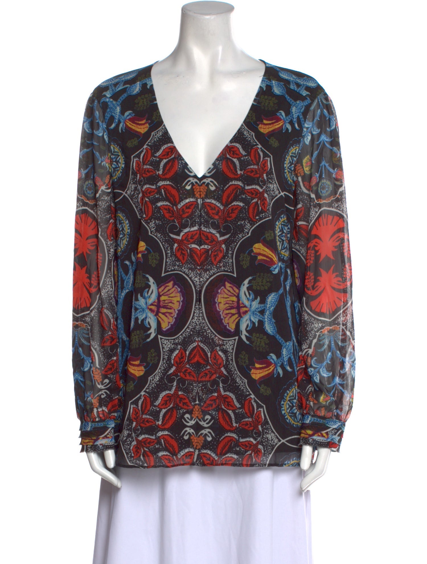 Alice + Olivia Printed V-Neck Tunic