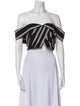 Alice + Olivia Striped Off-The-Shoulder Crop Top