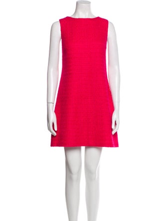 Alice + Olivia Bateau Neckline Mini Dress