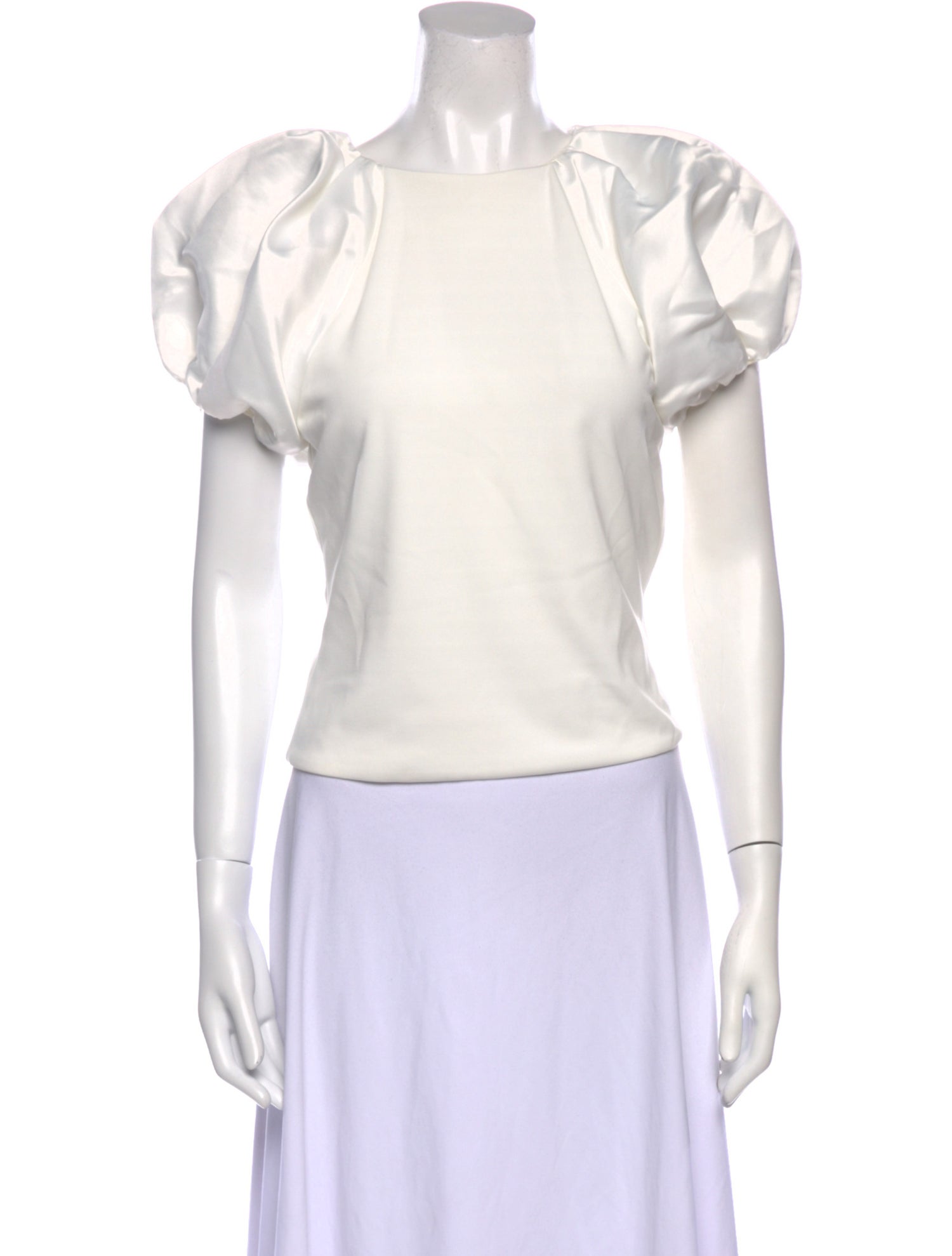 Alice + Olivia Square Neckline Short Sleeve Blouse