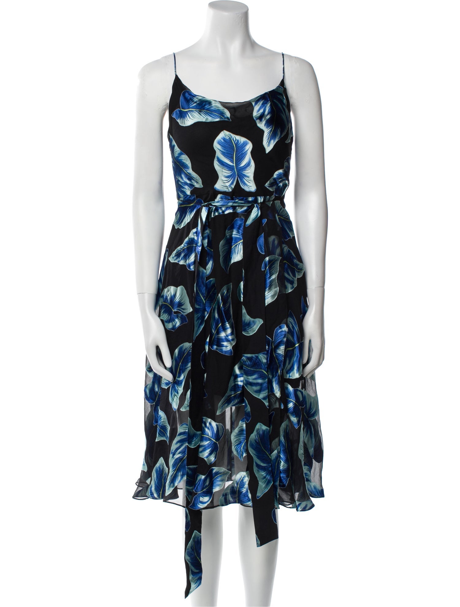 Alice + Olivia Floral Print Midi Length Dress