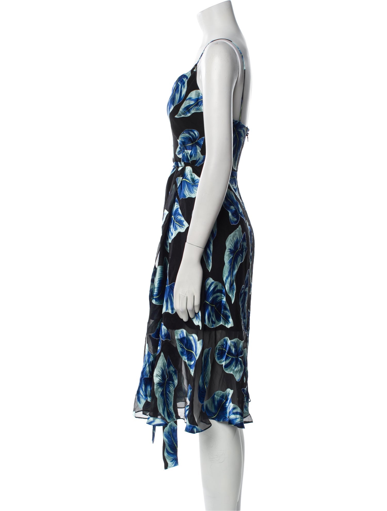 Alice + Olivia Floral Print Midi Length Dress