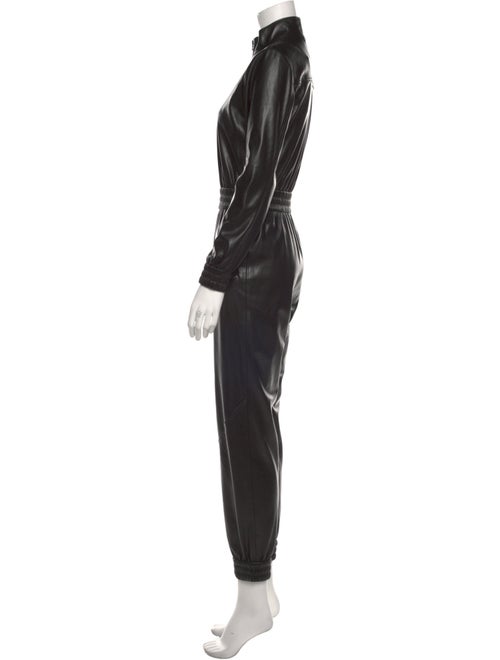 Alice + Olivia Faux Leather Turtleneck Jumpsuit