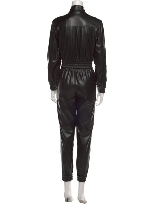 Alice + Olivia Faux Leather Turtleneck Jumpsuit