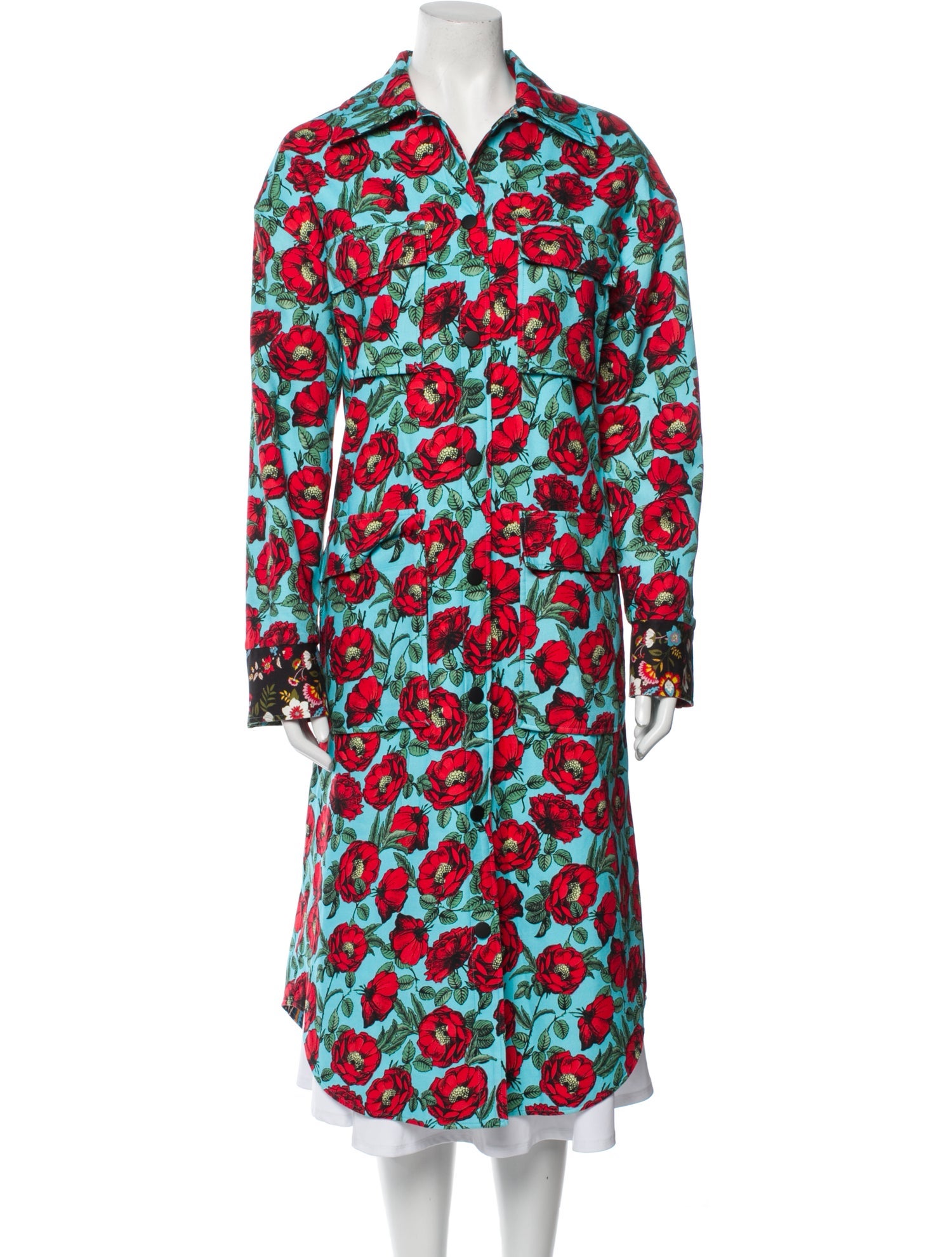 Alice + Olivia Linen Floral Print Coat w/ Tags