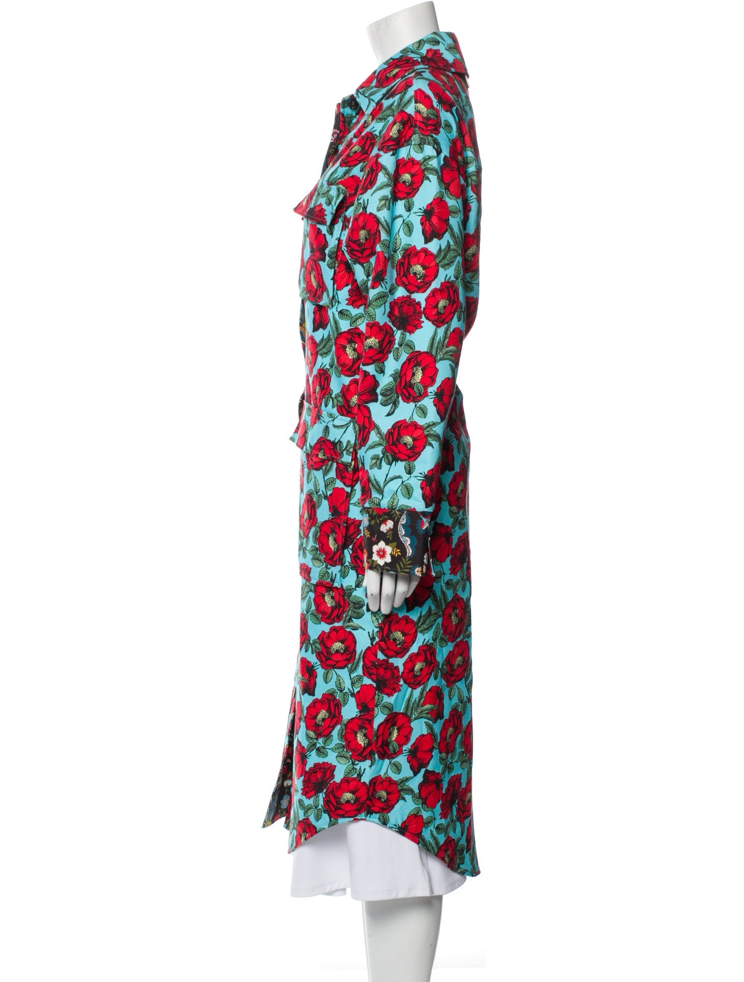 Alice + Olivia Linen Floral Print Coat w/ Tags