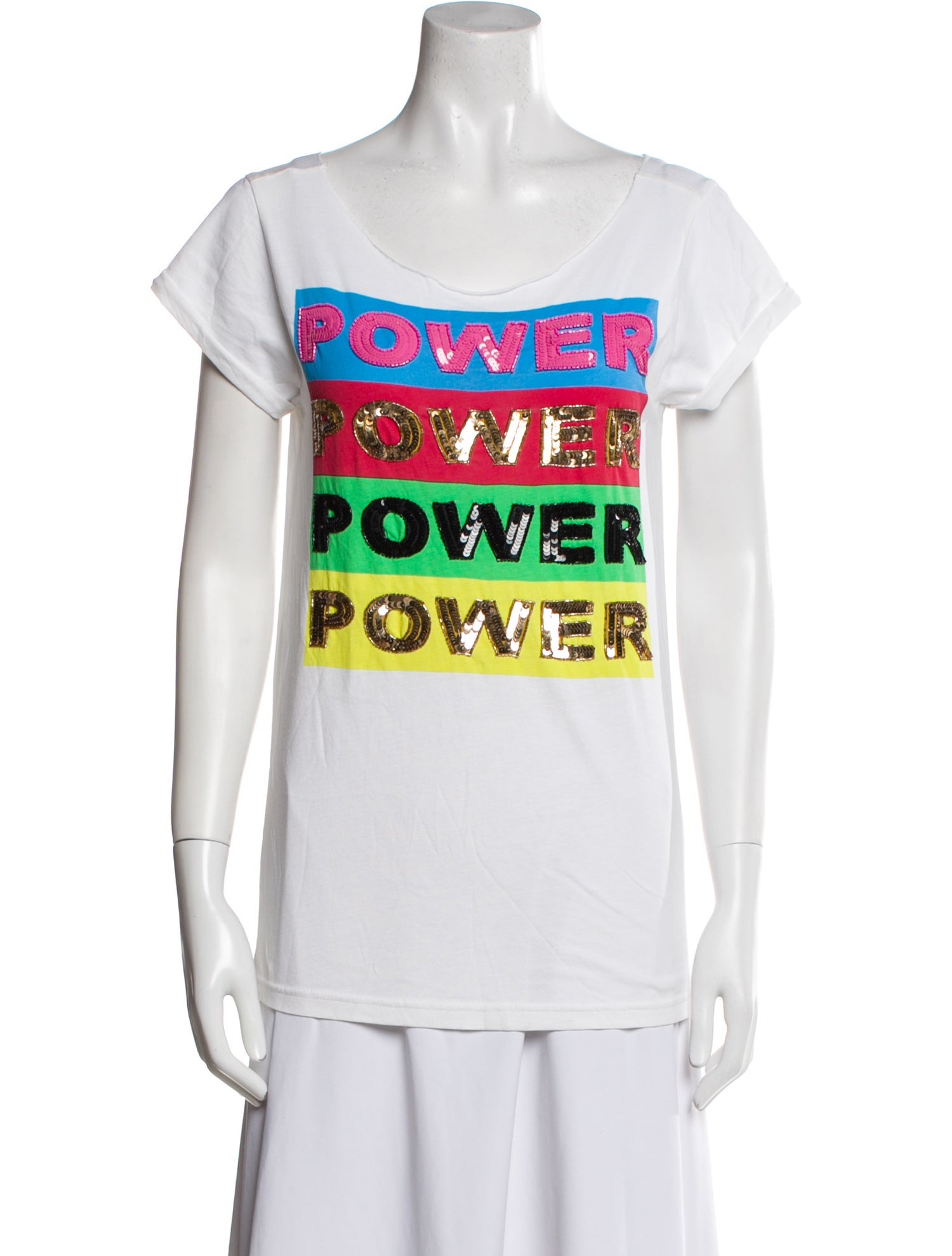 Alice + Olivia Graphic Print Scoop Neck T-Shirt