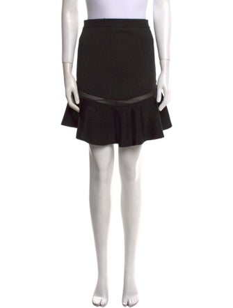 Alice + Olivia Mesh Accents Knee-Length Skirt