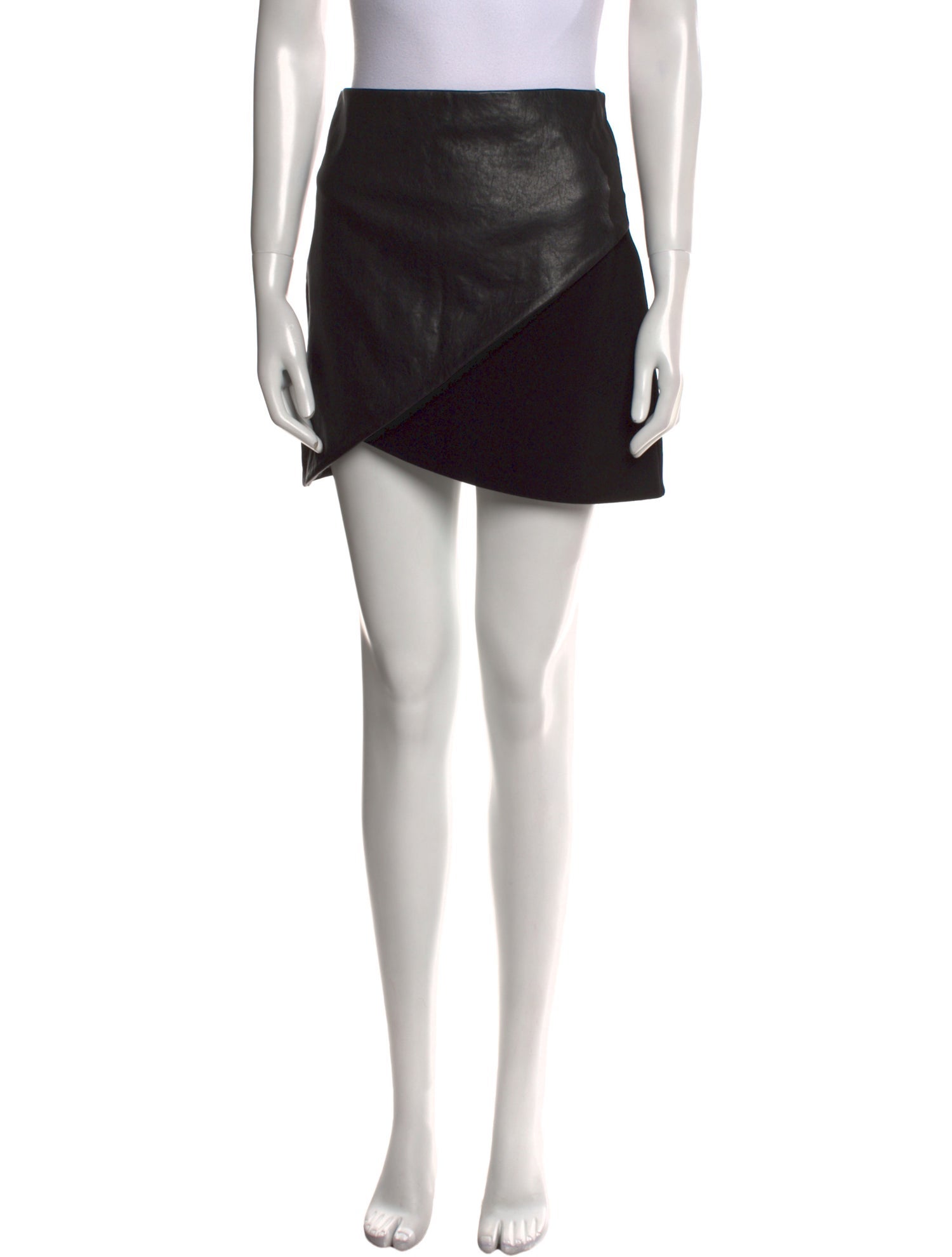 Alice + Olivia Lamb Leather Mini Skirt
