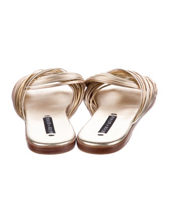 Alice + Olivia Leather Slides