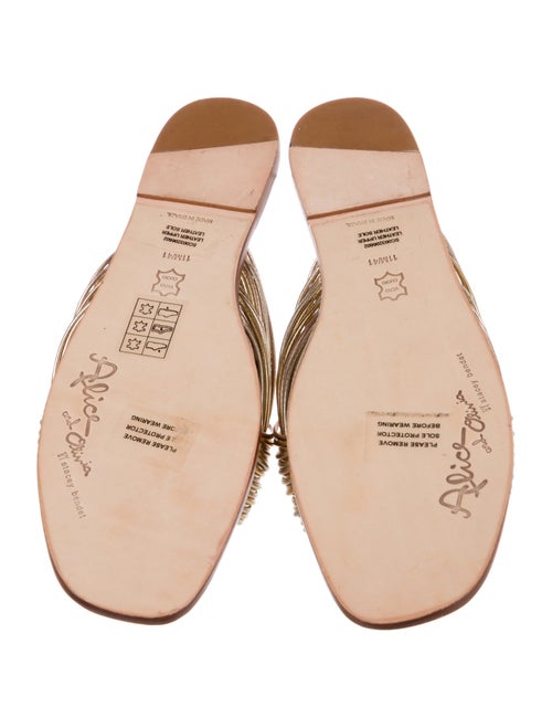 Alice + Olivia Leather Slides