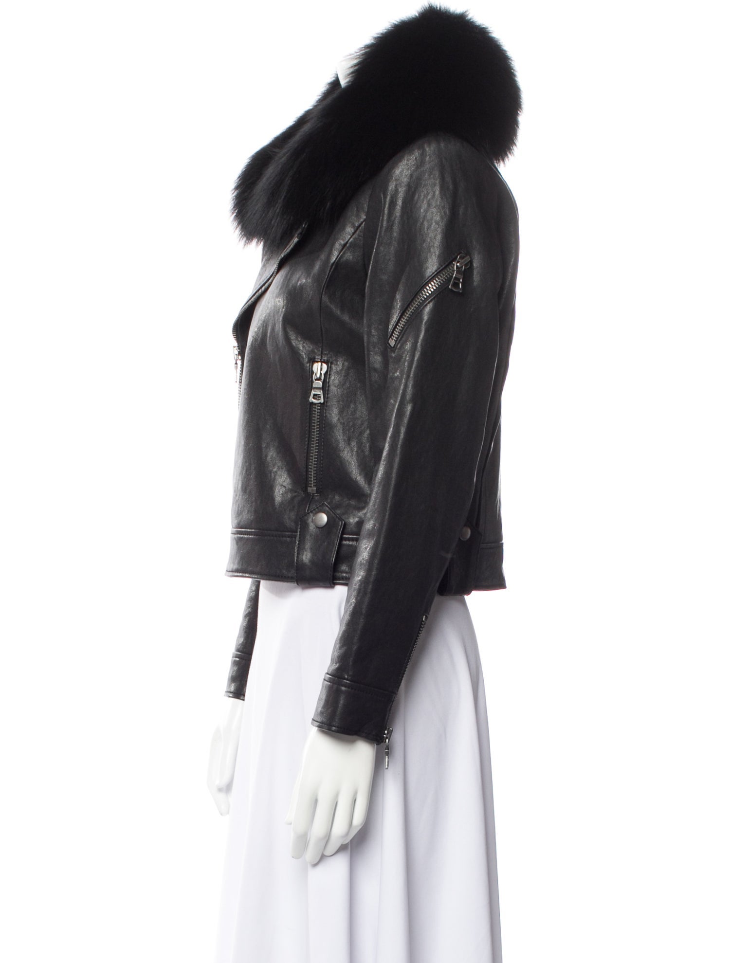 Alice + Olivia Leather Biker Jacket