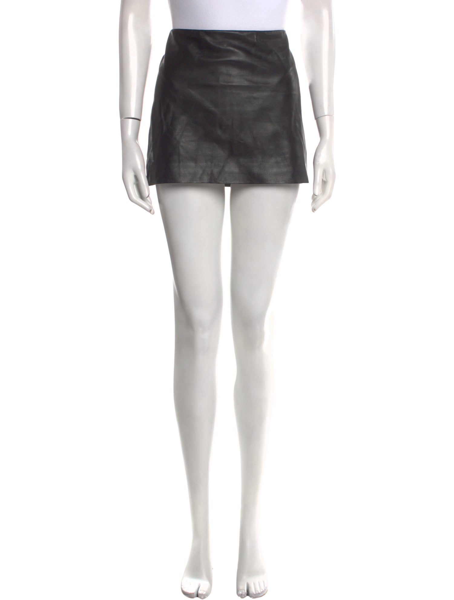 Alice + Olivia Lamb Leather Mini Skirt