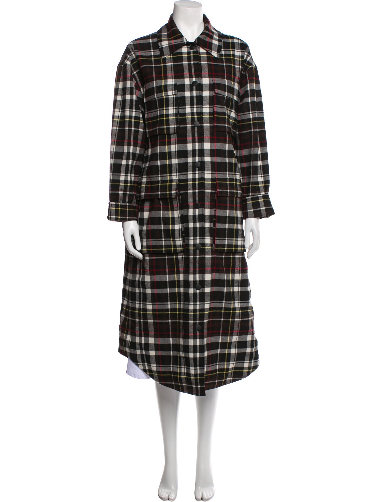 Alice + Olivia Plaid Print Coat