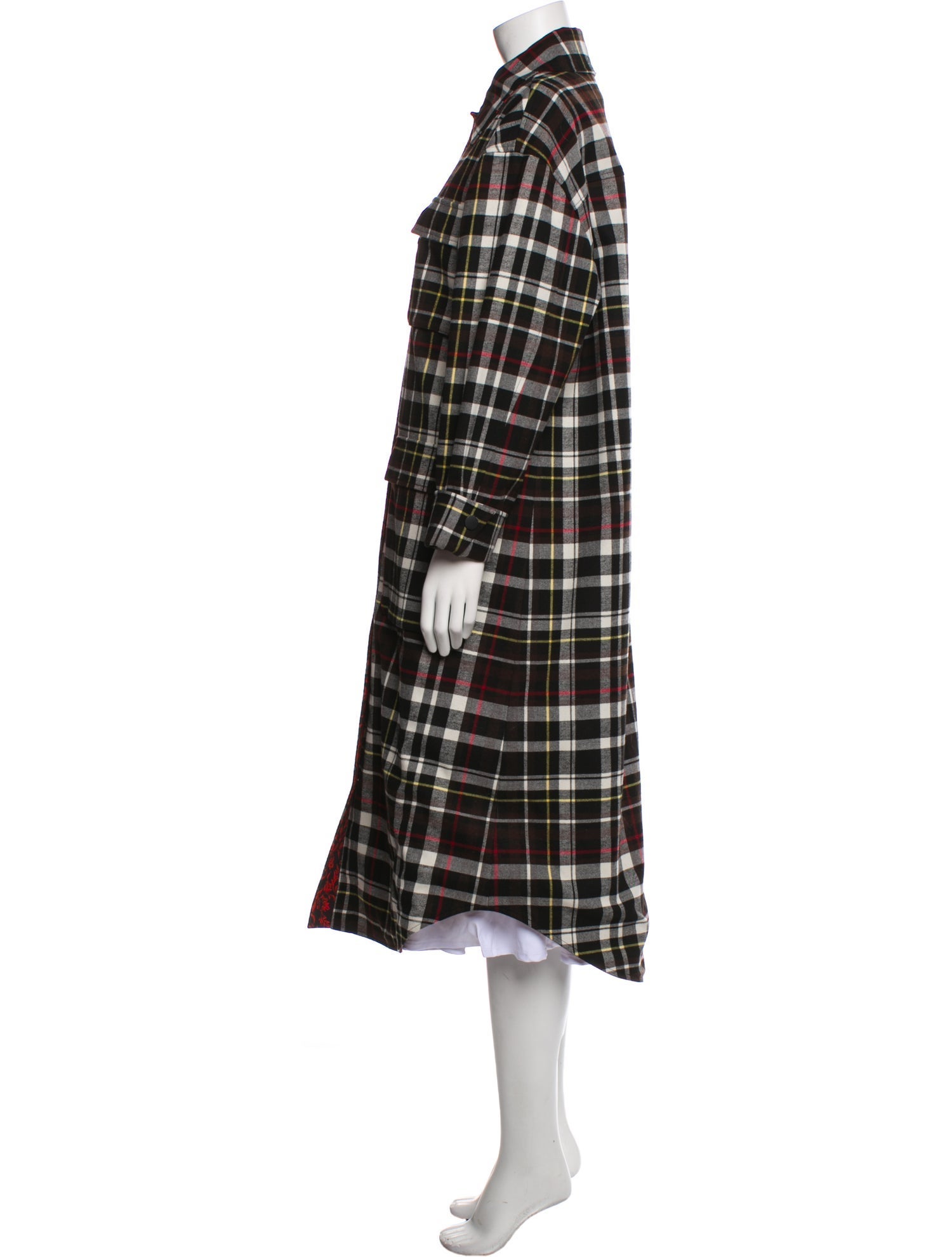 Alice + Olivia Plaid Print Coat