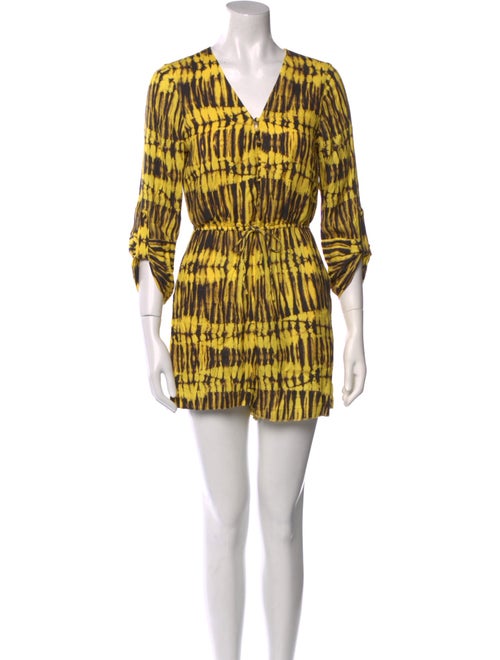 Alice + Olivia Printed V-Neck Romper